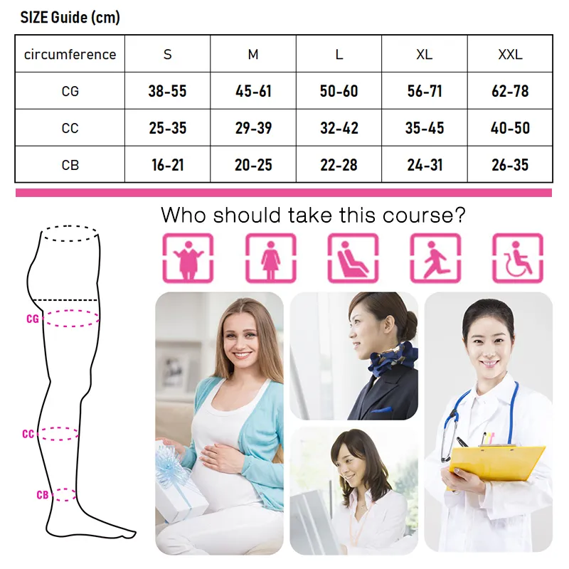 Idealslim 23-32mmhg pós-graduação Meias de compressão Mulheres Pressão Knee Alta Meias FECHADAS DOE 201109