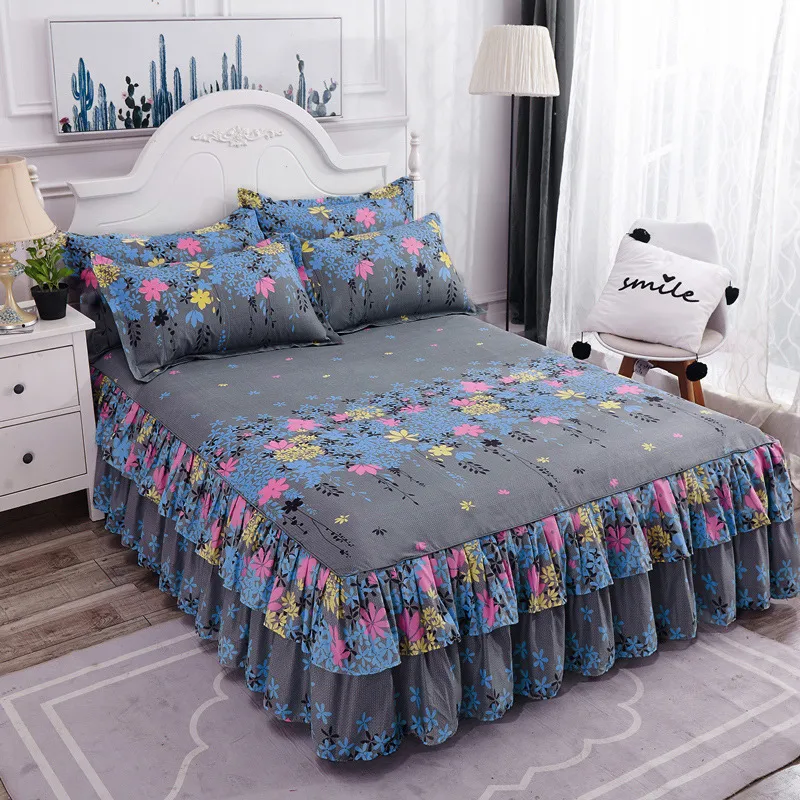 Conjunto de cama Salia de cama Fronhas de travesseiros de casamento Capturas de colchão de colchão de colchão completo lençóis de tamanho da rainha rei Y24351413