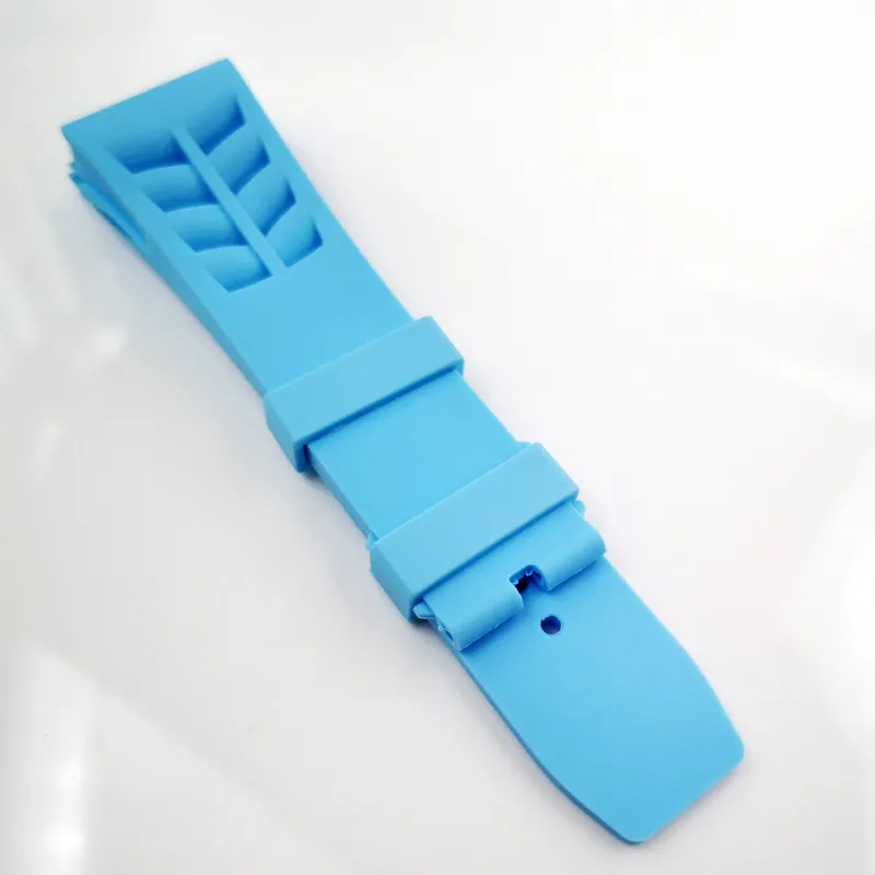 Ремешок для часов Baby Blue, 25 мм, резиновый ремешок со складной застежкой 20 мм для RM011 RM 50-03 RM50-012488