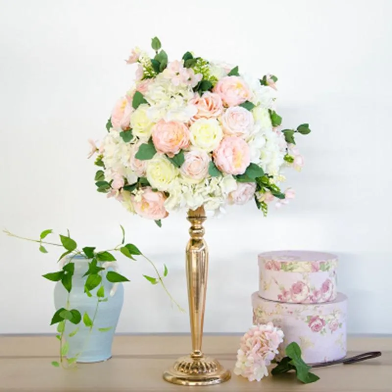Dekoracyjne wieńce kwiaty dostosowują 35 cm sztuczny stół do stolika róży wystrój stolik kwiatowy kultowe grupy