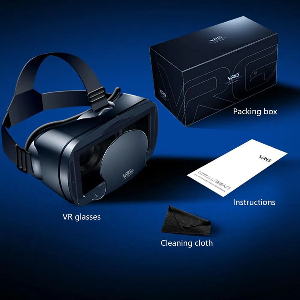 Pro 3D VR Glassesヘッドセット仮想リアリティフルスクリーンビジュアルワイディアングレートアプリビデオ