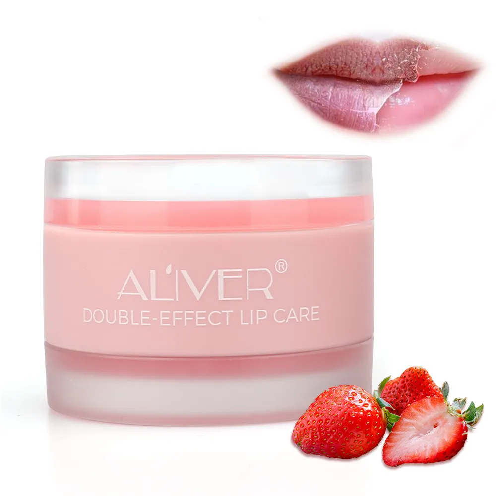 DOUBLE-EFFECT Lip Care Balm Intensive Lipp Repair Treatment Lips Mask and Lippp Scrub 2 in 1 Sleep Masks with Collagen Peptide
