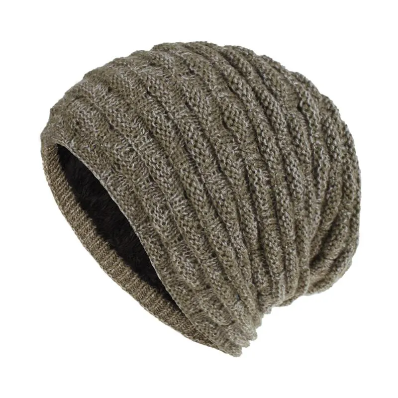 Gorro do Skull Caps Beanie de inverno para mulheres lã alinhada de malha quente Cap casual hat2855