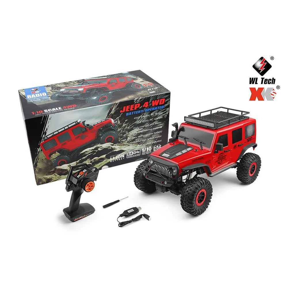 Wltoys 104311 1/10 2,4 G 4WD Rc Auto Rock Crawler Kletterfahrzeug W/LED-Licht RTR Modell Hochgeschwindigkeits-Geländewagen Spielzeug