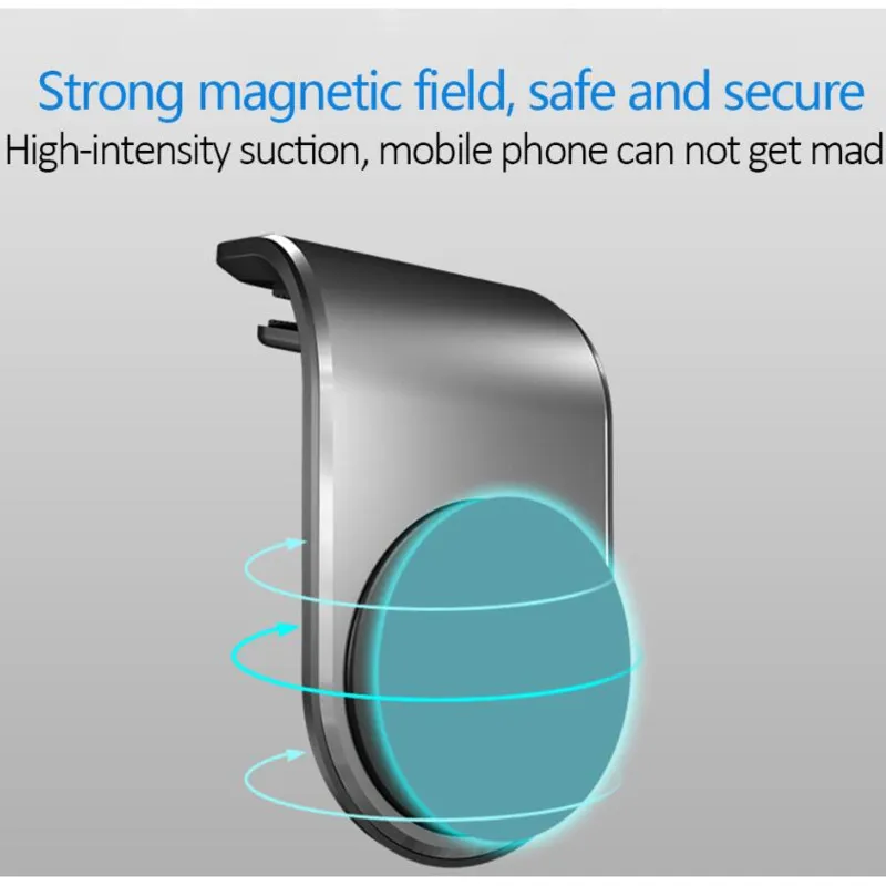 Magnetische auto -telefoonhouder L vorm Air Vent Mount Stand in Car GPS mobiele telefoonhouder voor iPhone 11 12 Pro Max Mobile Phone079445