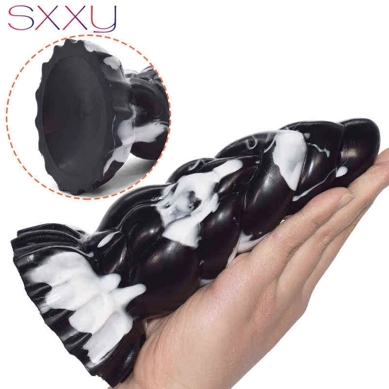 Brinquedos nxy anal brinquedos sxxy brinquedos para homens mulheres líquido silicone butt plug monster monster misódulos realistas sexo spot g spot mastu4273941