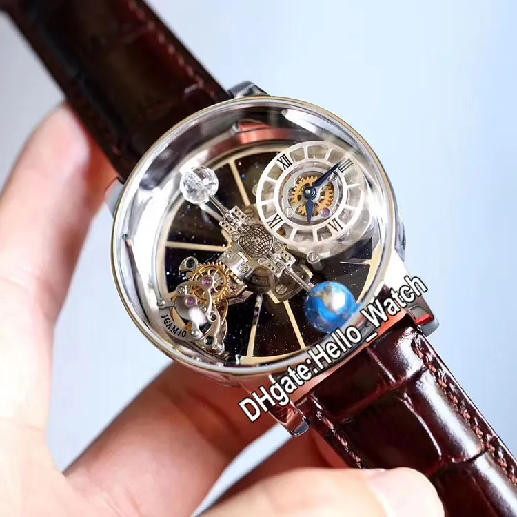 V2 Wersja statyczna EPIC X Chrono Cr7 Męskie Watch astronomiczny szkielet turbillon szkielet awenturyn szwajcarski kwarc stalowy skóra he247h