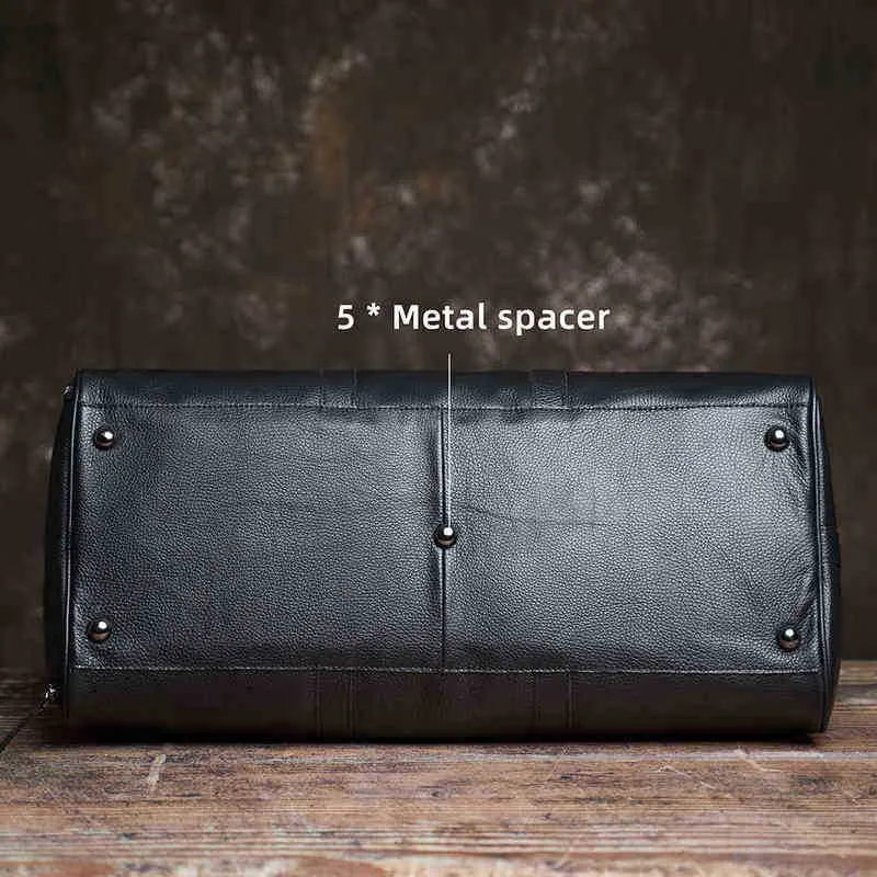 Кожаная сумка искренняя мужская перемещение повседневная рука багаж высокая емкость для плелеятного кармана для 17 -дюймового ноутбука Nupugoo 202232f