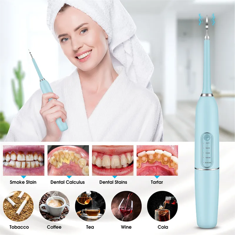 Tandheelkundige Tanden Bleken Tandsteen Remover Ultrasone Reiniger Elektrische Tandenborstel Steen Verwijderen Monddouches 220225