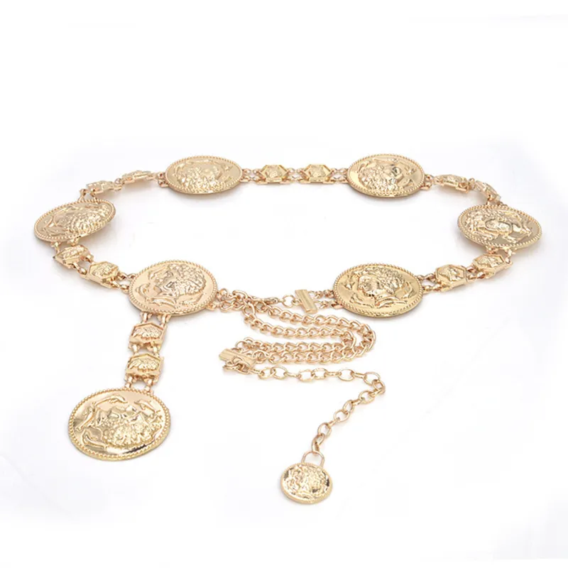 Gold Chain Belt Designer Belts For Women High Quality midja Ketting Riem Silver Metal Big Coin Cinturon Mujer Cummerbunds 2203019646237