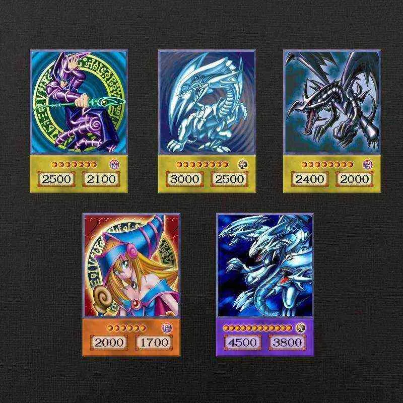 4 pièces de carte de style anime Yu-Gi-Oh trois ensemble magique obélisque Yugioh DM classique carte proxy Orica souvenirs d'enfance G220311