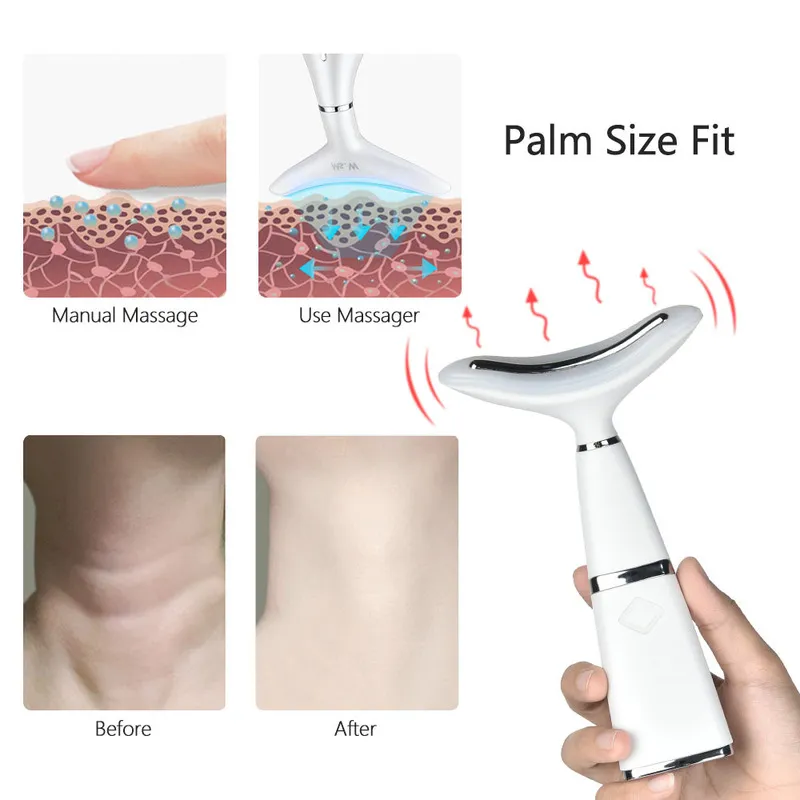 V-Face Shaping Massager Chin Lift Belt LED Pon Therapy Slimming Vibration Device Cellulite Jaw Lifting Machine 220216