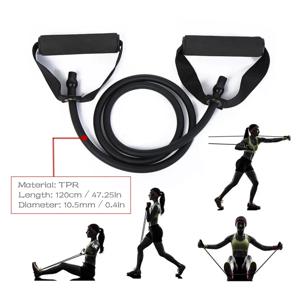 5 nivåer motståndsband med handtag yoga pu rep elastisk fitness träningsband för hemträning styrka träning3865454