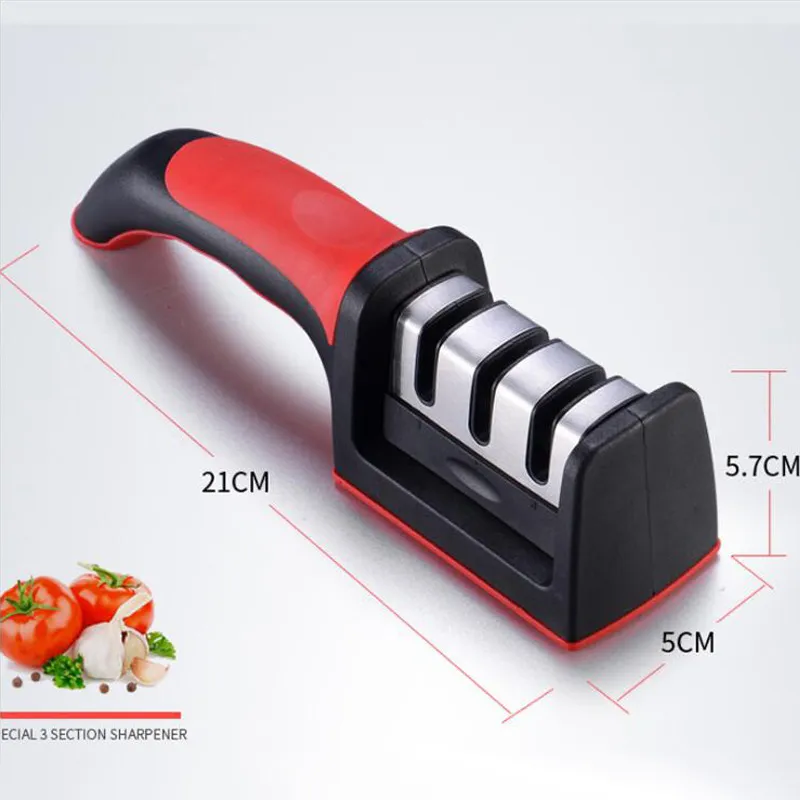 Wonderlife KitchenCouteau en acier inoxydable ener pour couteaux dentelés droits ens ciseaux 3 étapes outils de gadget de cuisine 220311