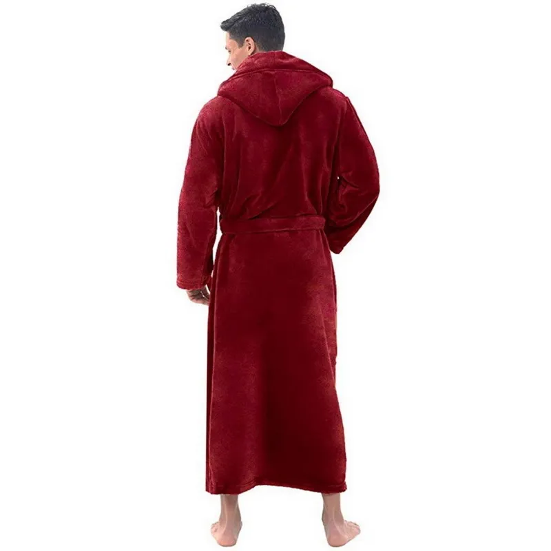 Jodimitty Casual Mens Bathrobes Robe De Flanela Com Capuz Longa Manga Casal Homens Mulheres Robe Pelúcia xale Kimono Quente Masculino Bathrobe Coat 201111