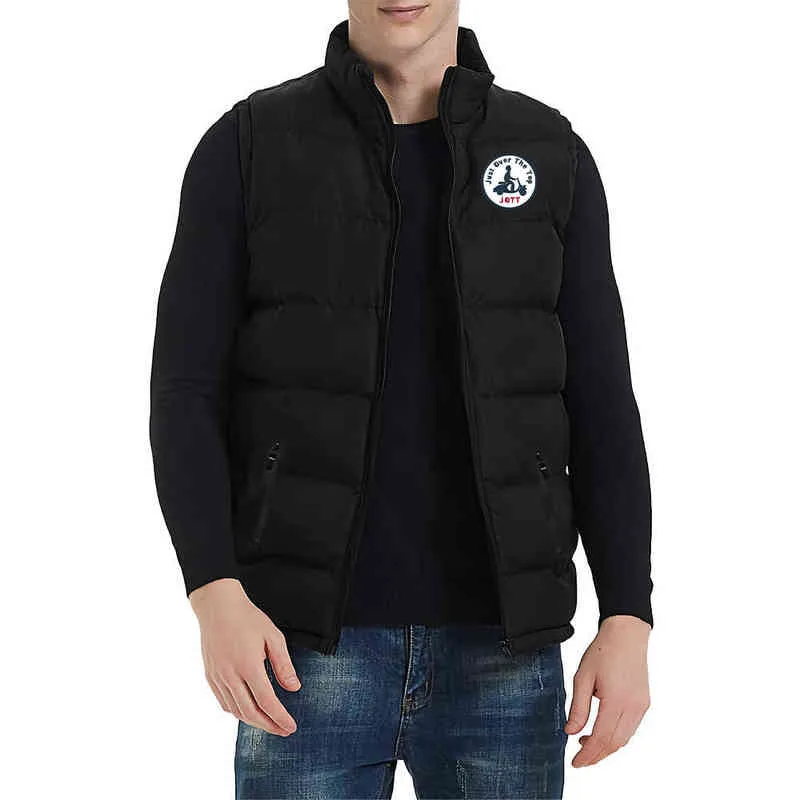 2022 Winter Warm Men039s Sleeveless Down Jacket Outdoor Zipper Vest Standup Collar Waistcoat Man JOTT Printed Plus Size Veste 9167590
