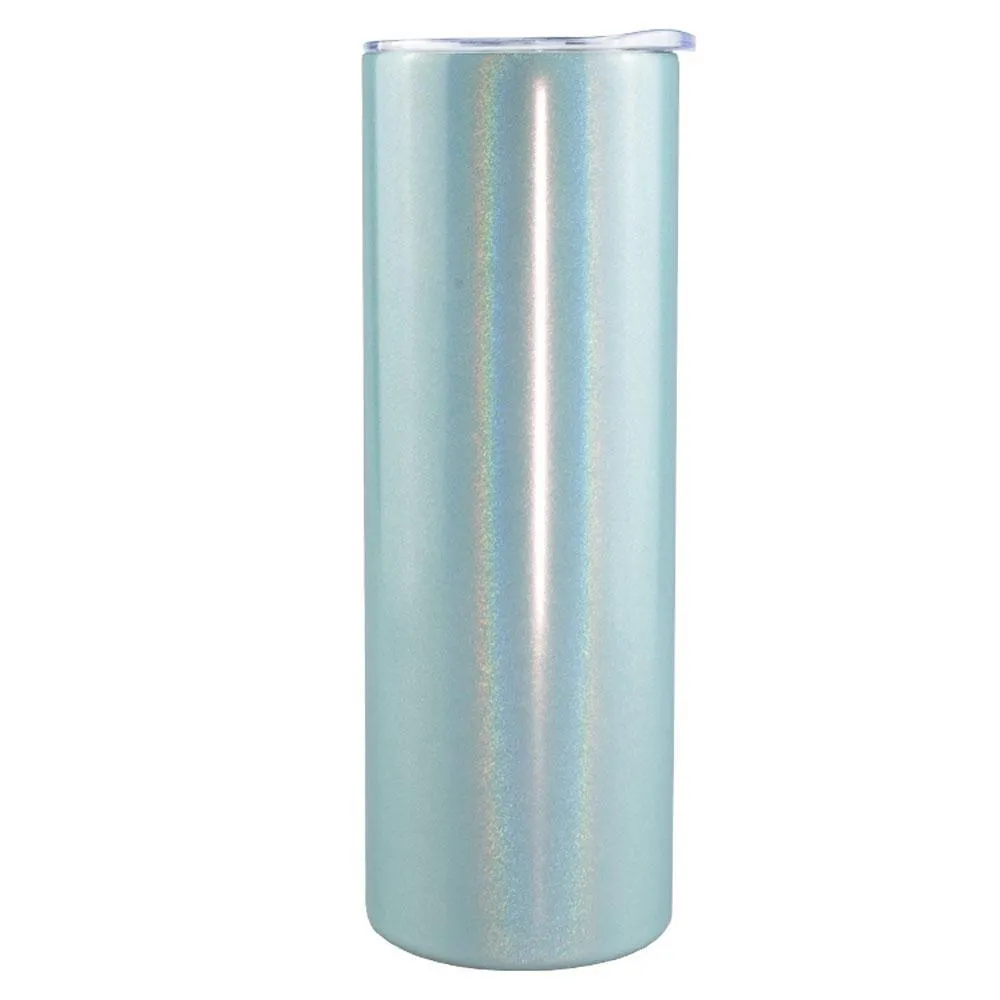 Usa glitter rostfritt stål dubbel vägg 20 oz koppar holografisk glitter sublimering tumbler pro232