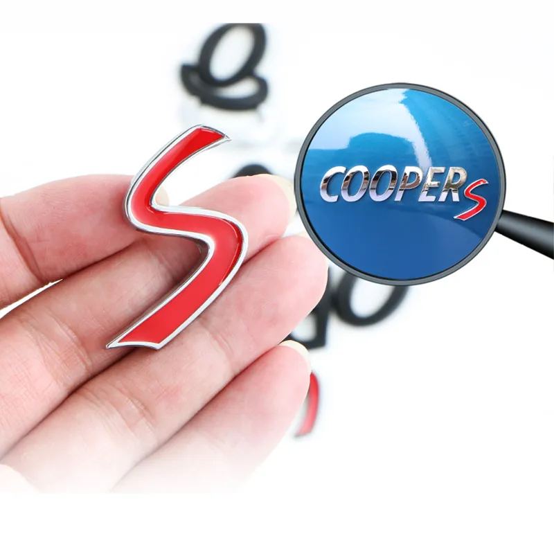 För Mini Cooper S bakre stambokstäver Font Logo Badge Sticker Auto Tailgate Coopers typskylt Dekorativa dekaler Tillbehör4395390