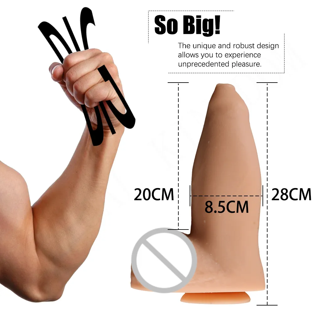 Massage Super gros gode doux et Flexible en Silicone, jouet sexuel, tasse à succion, masturbateur féminin, stimulateur vaginal, Massage du point G, produit sexuel pour adulte