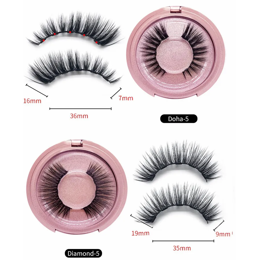 Magnetische 3D Mink Eyelashes Natural False Wimpers Lange Wimper Extension Faux Fake Eye Washing Make-up Tool met doos