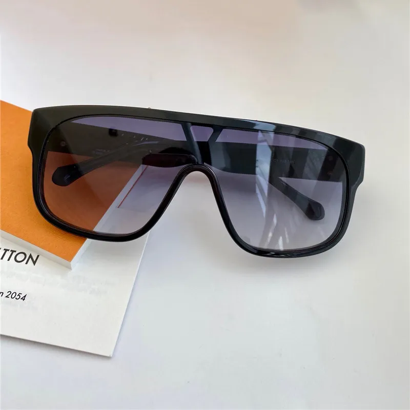 1258 Neue Mode-Sonnenbrille mit UV-Schutz für Männer und Frauen, Vintage-Sonnenbrille mit quadratischem Rahmen, einteilige Linse, beliebte Top-Qualität, mit 271 K