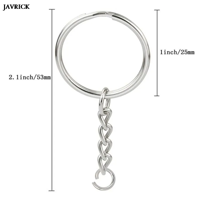 srebrna śruba klawisze z otwartym skokiem łańcucha pierścienia Extender Pins Podziel biżuterię biżuterii