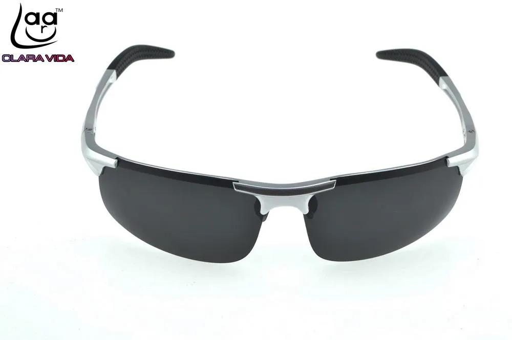 サングラスブランドClara Vida al-Mg Alloy Sport Polarized Mens UV400 Polaroid Extreme Sports Driving Outdoor Designer SunGlases249U