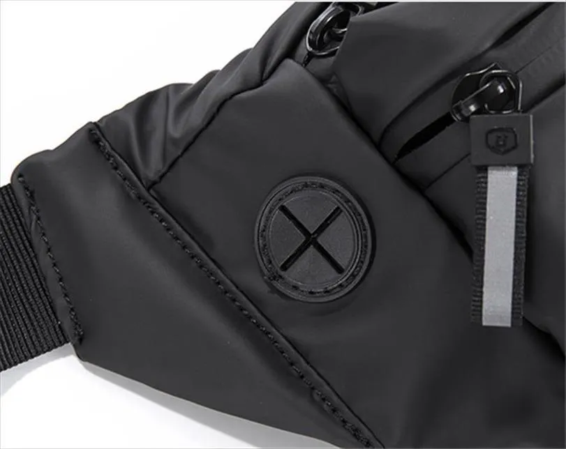 Bolsa de cintura impermeable para mujer hombre negro bolso bolso de bolsas de moda