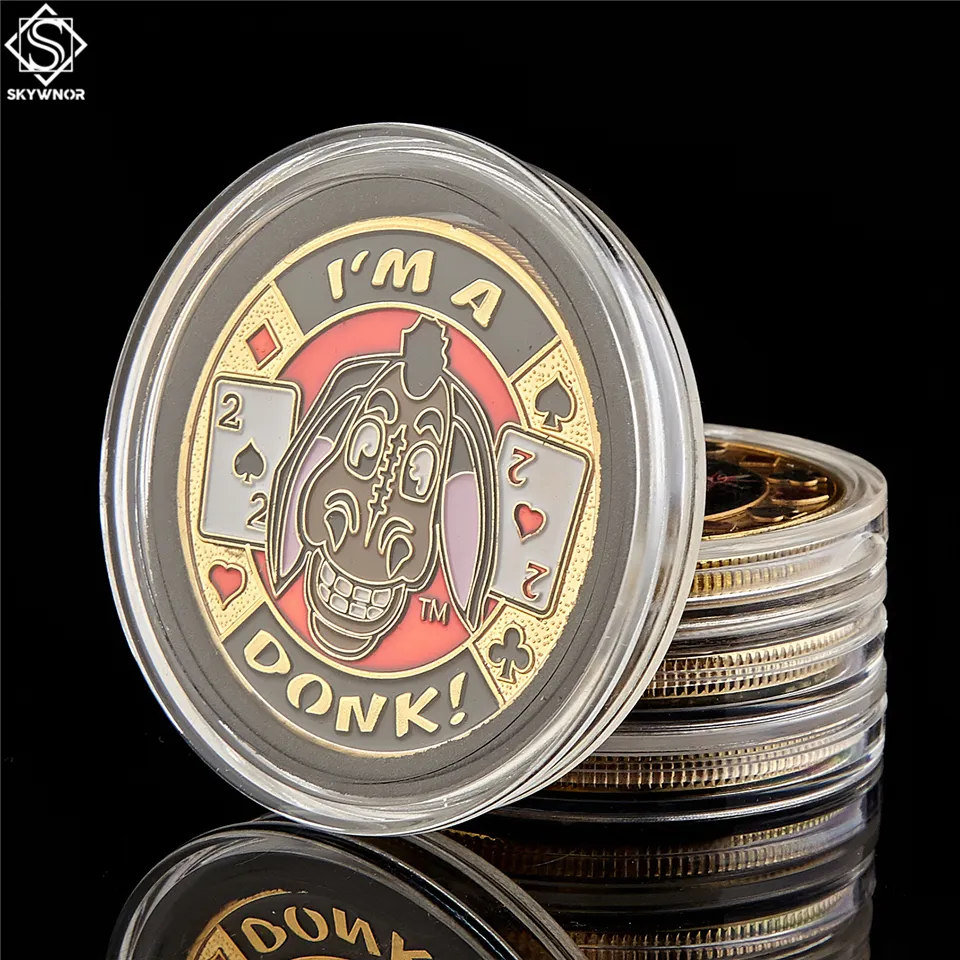 lot Poker Chip Entertaining quotI039m A Donkquot Casino Poker Guard Craft Token Collectible Coins8324489