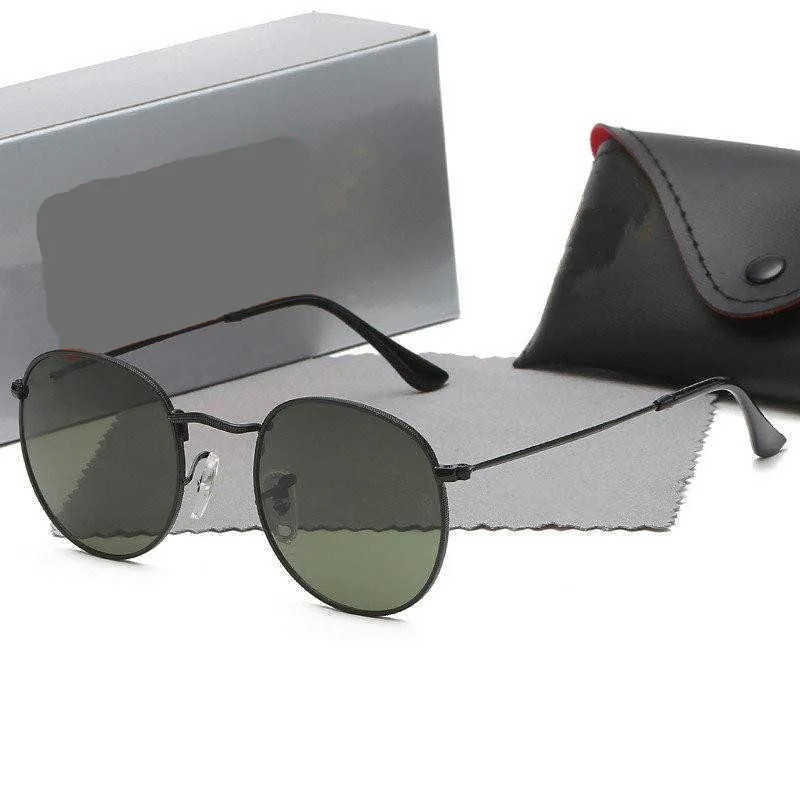 2022 디자이너 남성 선글라스 빈티지 브랜드 밴드 UV400 밴드 보호 야외 라운드 태양 안경과 함께 Case266C