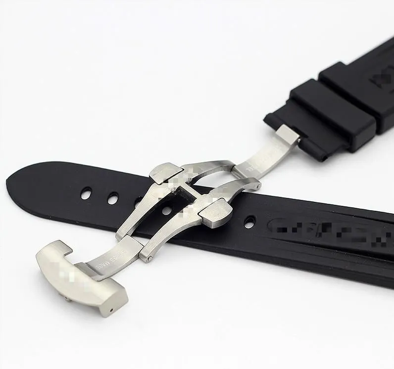 Horlogeaccessoires Mode Nieuw Fit voor Panerai premium rubberen band gesp pin gesp vlinder gesp22 24mm250R