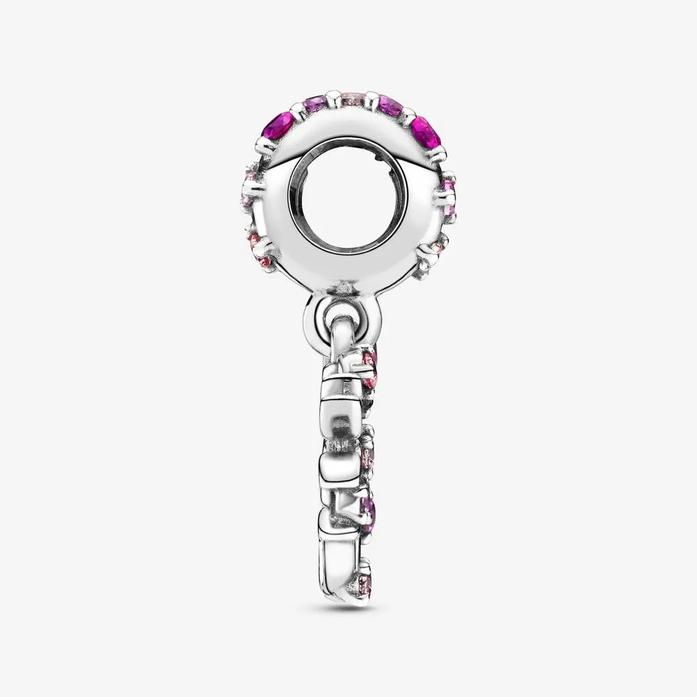 New Arrival 100% 925 Sterling Silver Pink Heart Family Tree Dangle Charm Fit Original European Charm Bracelet Fashion Jewelry 2429