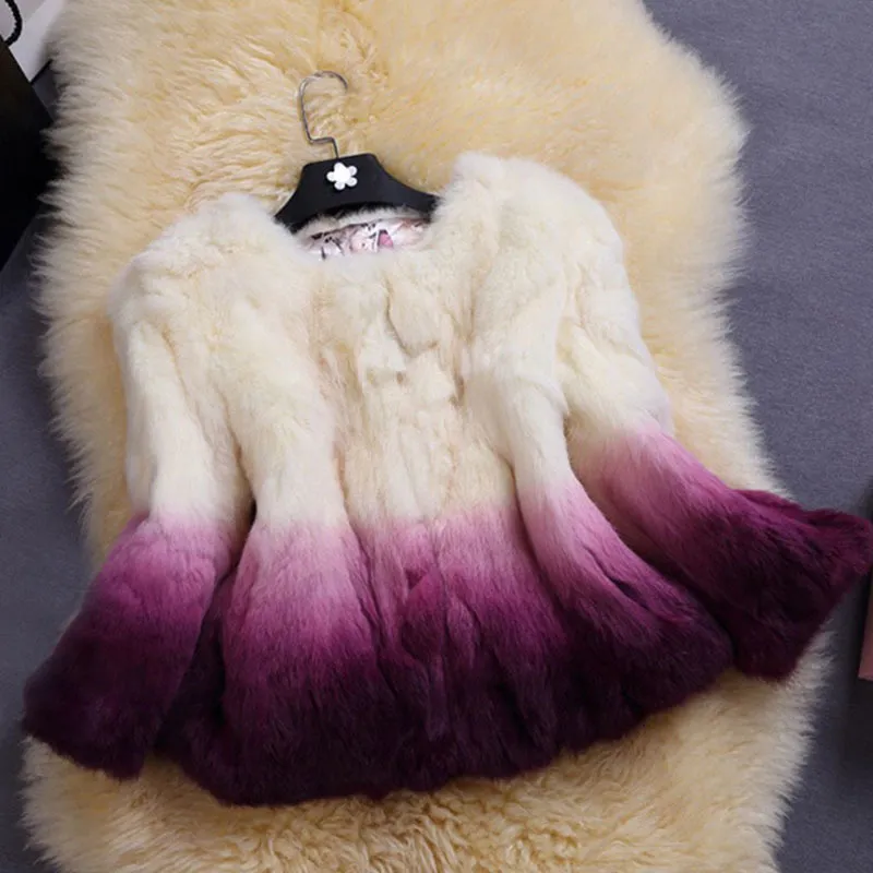 最高品質の気質の毛皮のコートolgitum冬のソフト模倣ウサギの短い色マッチングファーアウトウェアミュージャー女性ジャケットlj201021
