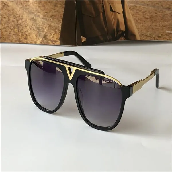 Mannen ontwerp 0936 zonnebril miljonair vierkant frame topkwaliteit outdoor avant-garde hele stijl bril met case243S