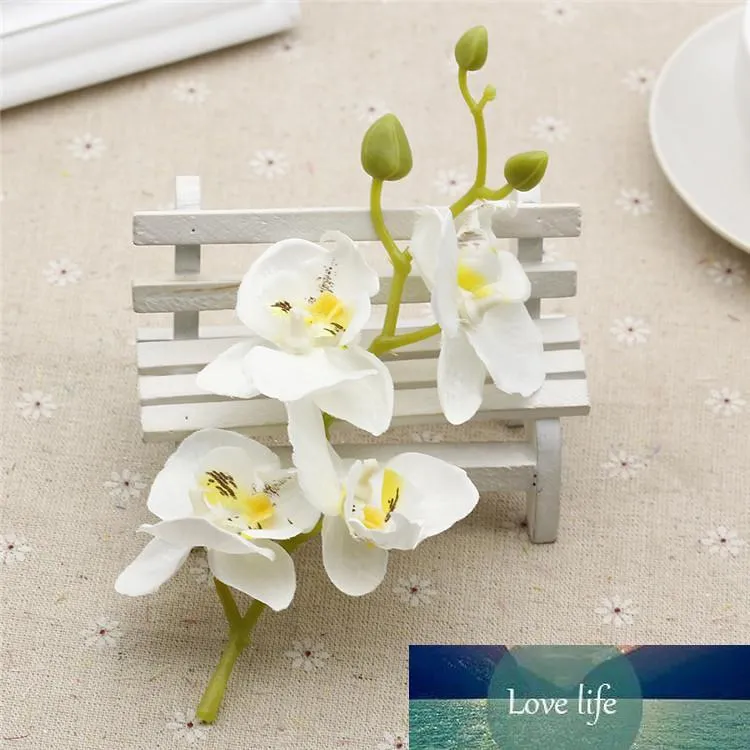10 stks veel Zijde Kunstmatige Orchidee Boeket voor Thuis Bruiloft Decoratie Benodigdheden Orchis Planten DIY Blauw Wit 244V
