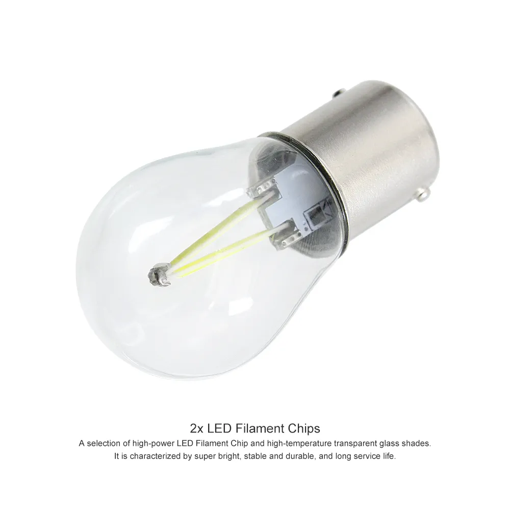 P21W 1156 BA15S 1157 BAY15D LED 12V COB Filament Auto Bremslicht Rückwärts Glühbirne Parkplatz Lampe auto