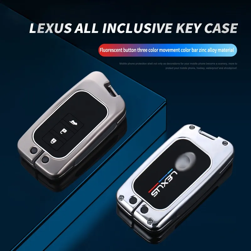 LEXUS NX GS RX için çinko alaşımlı araba anahtarı kapak kasası ES GX LX RC 200 250 350 LS 450H 300H Anahtar Kılıf Anahtarlık Anahtarlama Aksesuarları 220299N