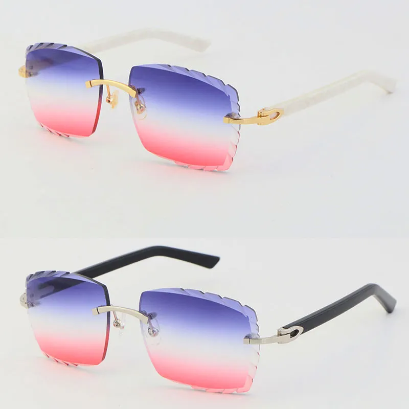 Оптовая продажа солнцезащитных очков без оправы с ослепляющими линзами, оптические 3524012-A, оригинальные планочные очки, высокое качество, резное стекло, унисекс342z