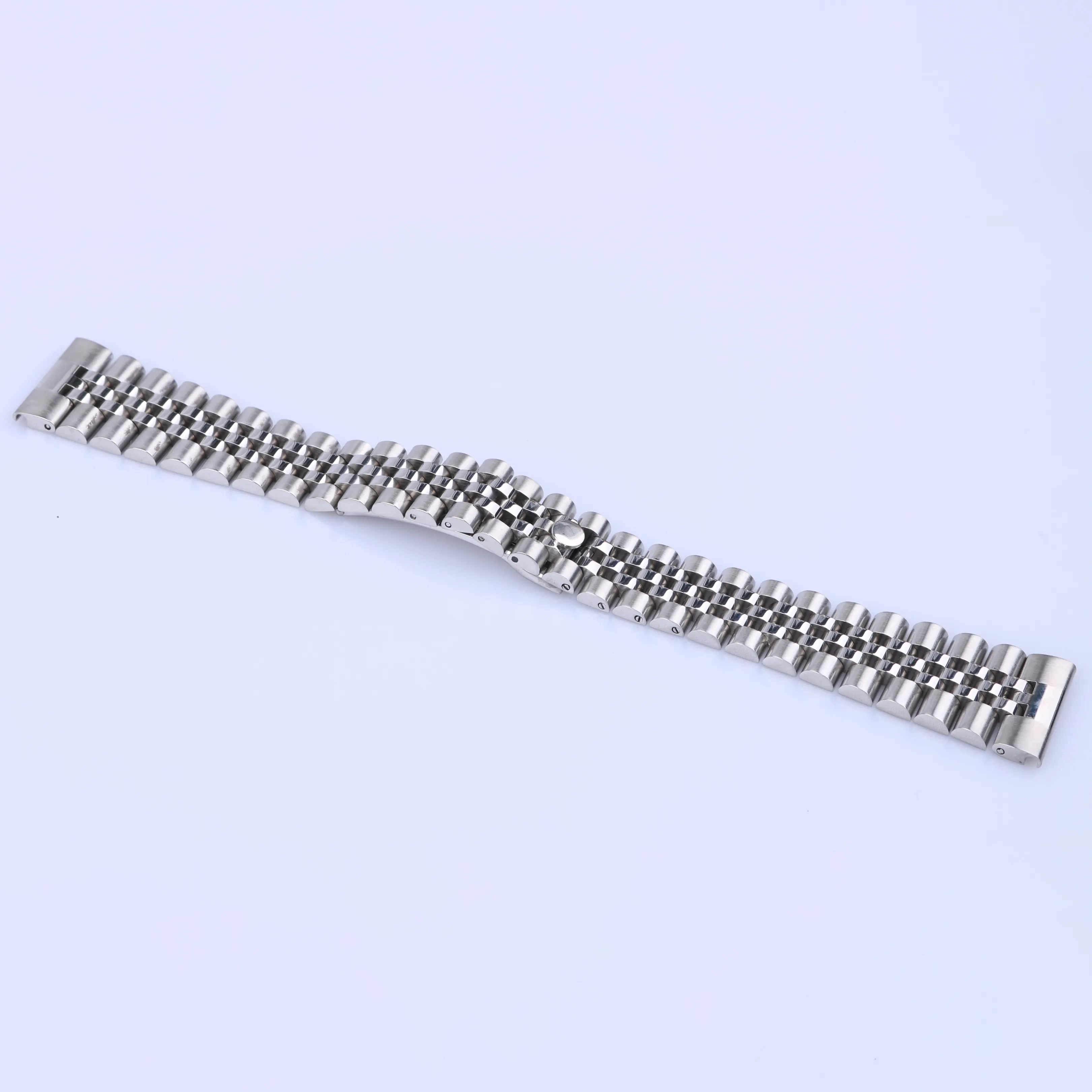 22mm 316L Jubilee Silver Steel Solid Straight End Sc