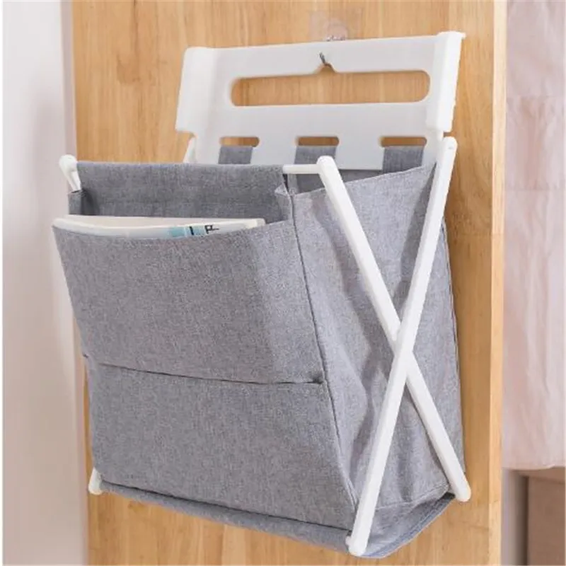 Rangement mural panier à linge Oxford pliable sale tissu organisateur porte derrière lavable salon T200224