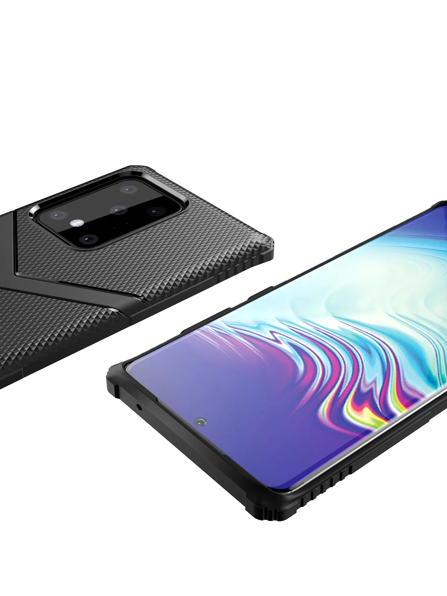 Samsung Galaxy S20 Ultra内蔵アンチフォールエアバッグS10 Note 10 Plusの携帯電話のケース