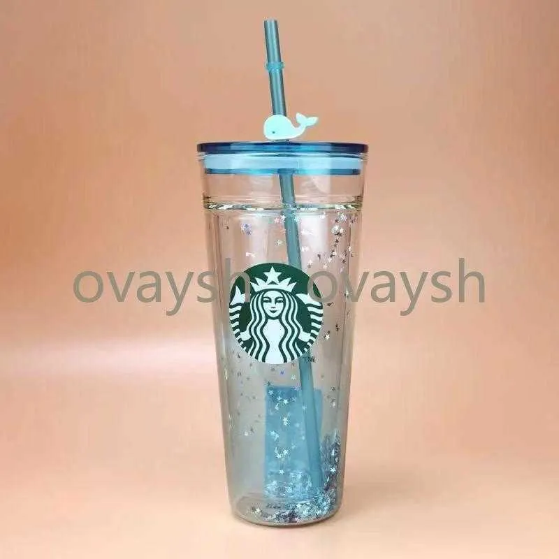 2021 Limited Edition Starbucks Mugs Large Capacity Glass Accompanying Cup with StrawSYQX