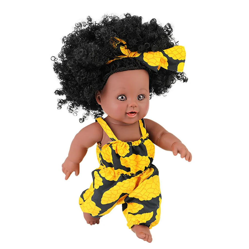 베이비 리본 인형 장난감 검은 소녀 인형 30cm 검은 아기 인형 녹색 아프리카 유아 리버 르브 베이비 장난감 소녀 아이 토디 a515 Y20011278Q78283335