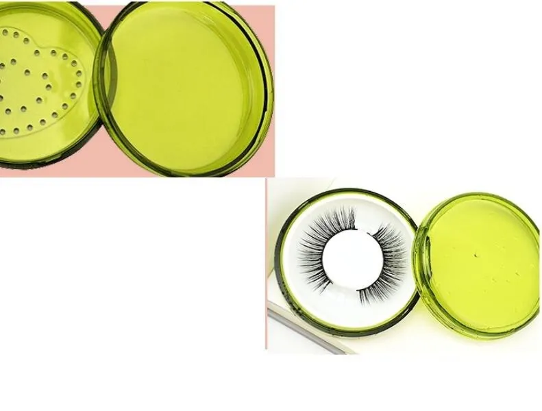 Mink Eyelashes Box Transparent Eye lash Boxes Plastic Eyelash Round Case Empty lashes Box Srorage Box