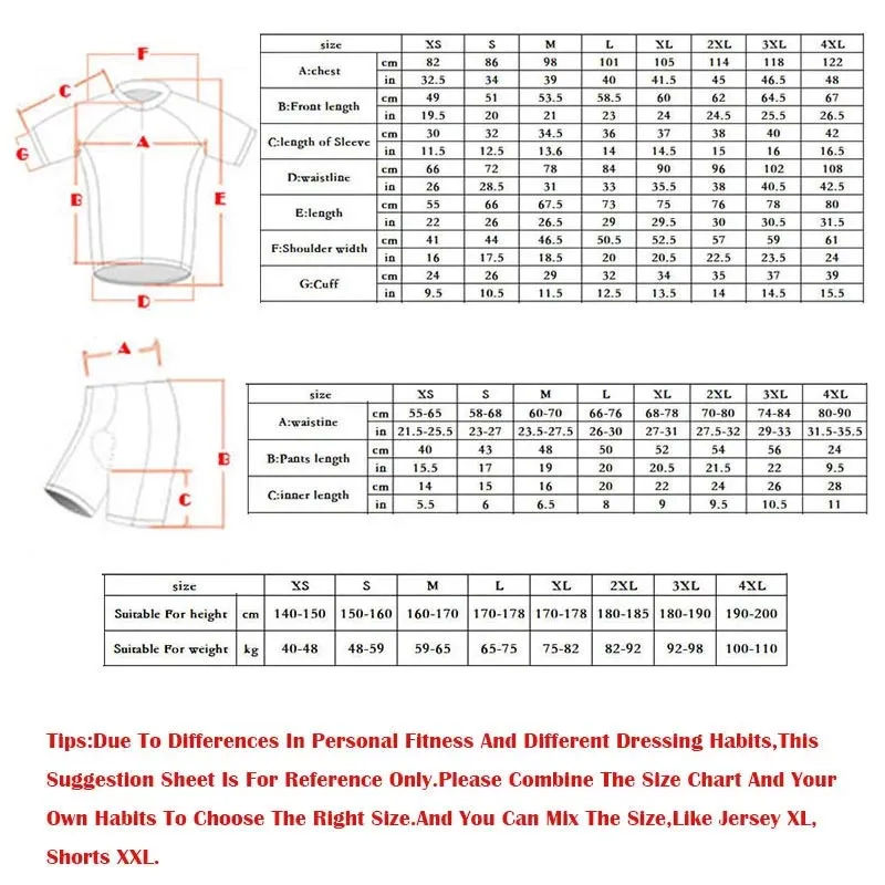 Team 2021 MENS CICLING JERSEY Set Summer Mountain Bike Abbigliamento Pro Bicycle Cylerse Sports Awear Suit Maillot Ropa Ciclismo274i