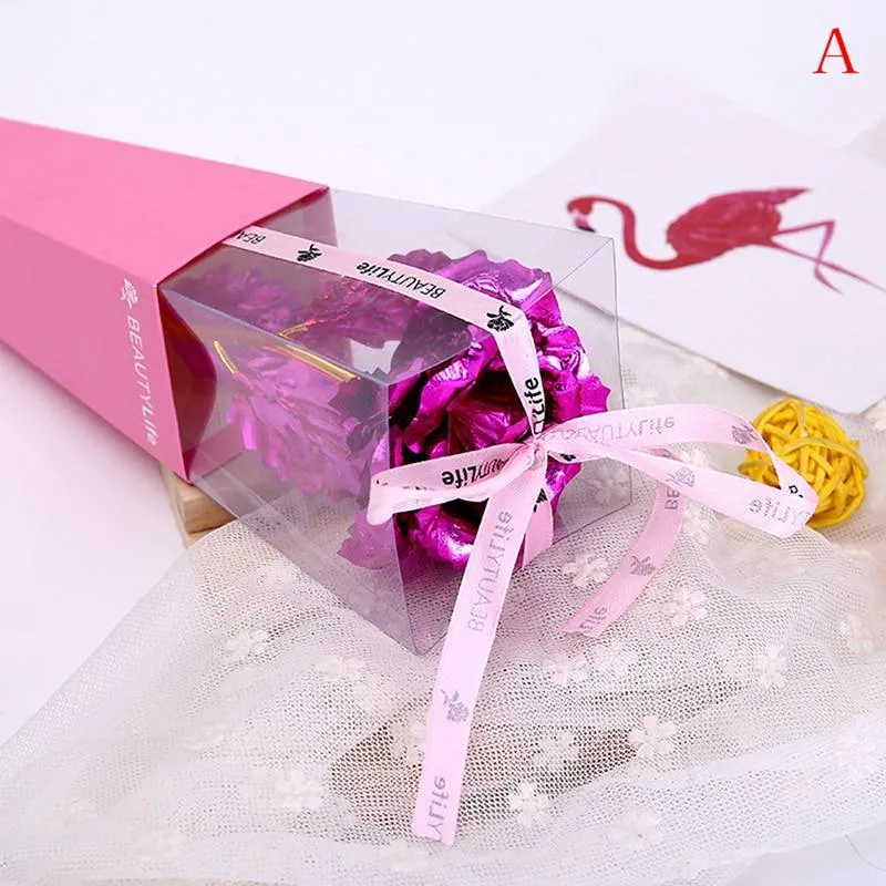 Rose en feuille d'or 24 carats, 1 pièce, longue tige, fleur trempée dorée, cadeau de saint-valentin, fabriquée à la main, Rose241g