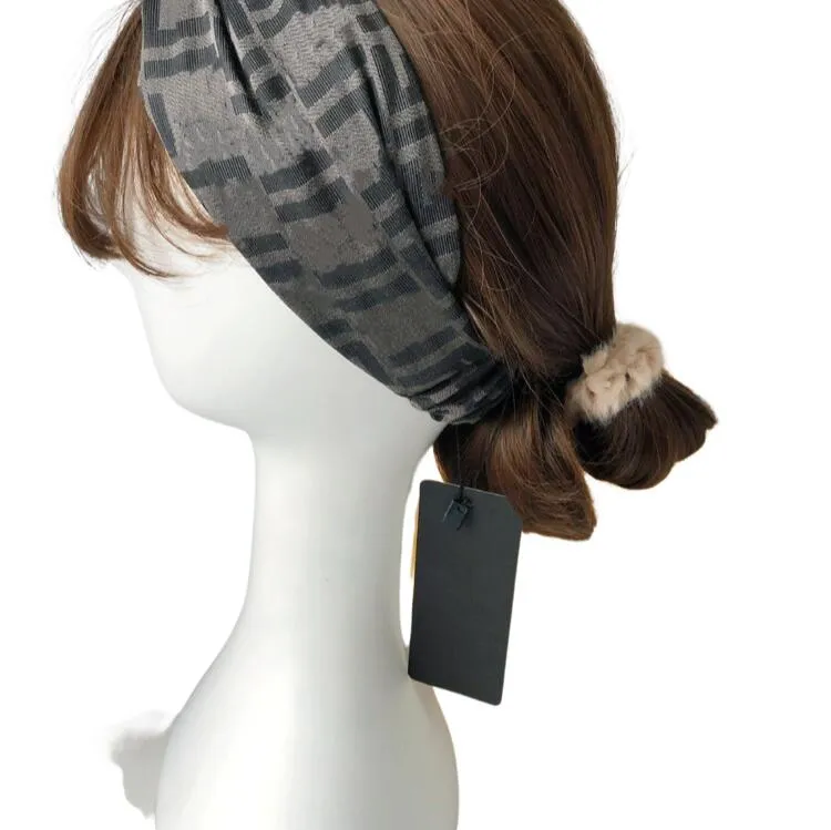 Designer pannband kvinnor tjej hårband retro headwraps gåvor brett tunna kors klassiska huvudbonader199t