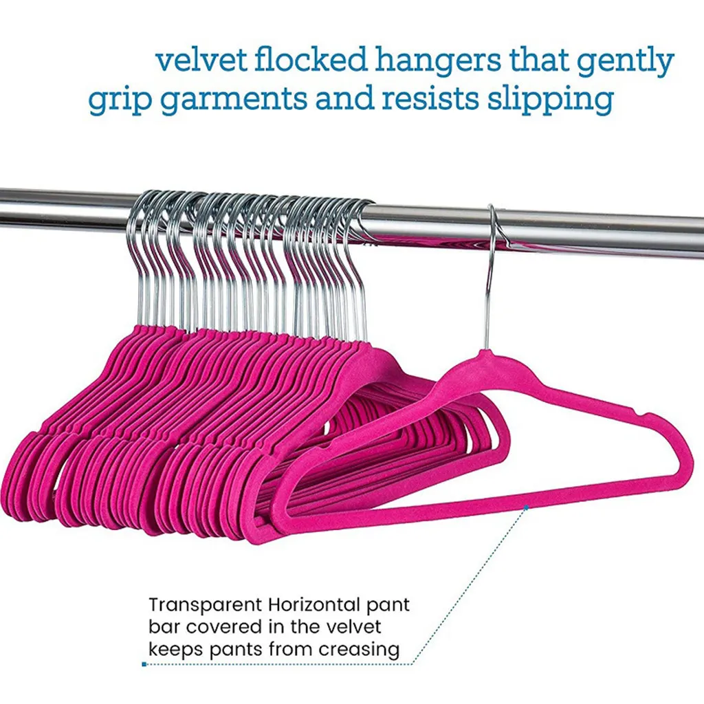 10/20/30 Pack Non-Slip Velvet Kids Hangers Clothes Hanger Baby Clothes Hook Drying Rack Hanging Towel Display Hanger 201111