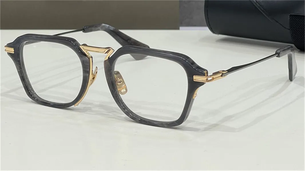 新しいファッションデザインの男性光学メガネ413 Kゴールドプラスチックスクエアフレームビンテージシンプルなスタイル透明なアイウェア最高品質クリア259r