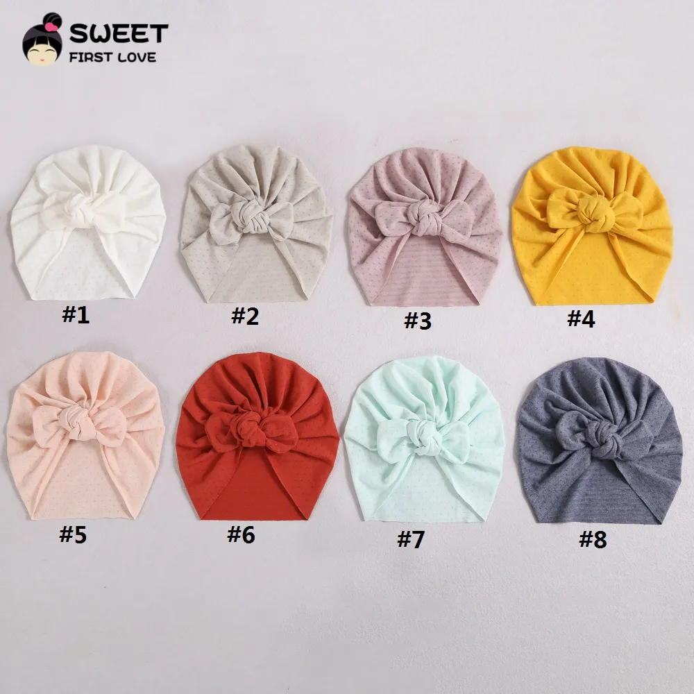 Orecchie da coniglio vuote fuori fiocchi cappelli caldi accessori capelli bambina tiara fascia capelli in cotone bambini fascia capelli bambini